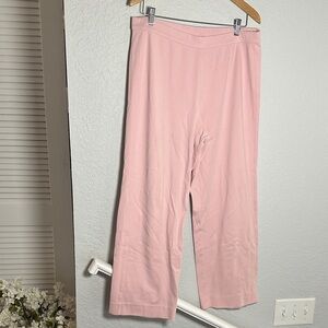 Joan Vass Blush Pink Women's Wide Leg Pants Size 1X Spring Summer Casual